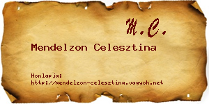 Mendelzon Celesztina névjegykártya